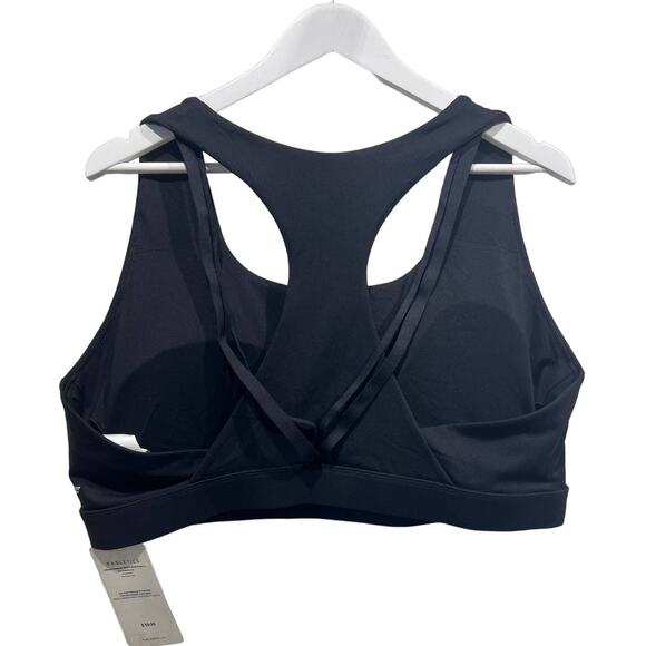 Fabletics 3XLarge Kessler Medium Impact Sports Bra Yoga Pilates Strappy Black - Picture 2 of 11